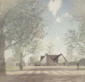 Voorgevel gemeenschapshuis Den Domp