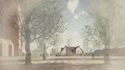 Voorgevel gemeenschapshuis Den Domp