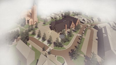 Vogelvlucht pleinzijde