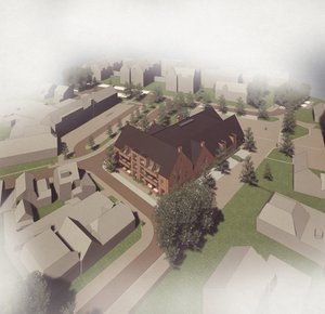 Appartementen vogelvlucht pleinzijde