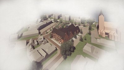 Appartementen vogelvlucht pleinzijde