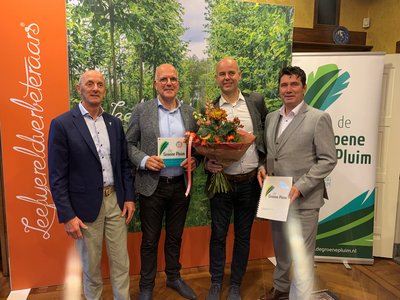 De Groene Pluim wordt uitgereikt aan M. van den Oever