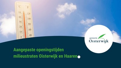 Aangepaste openingstijden milieustraten 