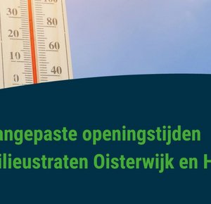 Aangepaste openingstijden milieustraten 