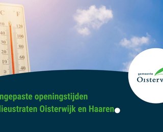 Aangepaste openingstijden milieustraten