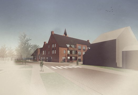 Appartementen links veraf