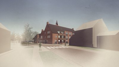 Appartementen links veraf